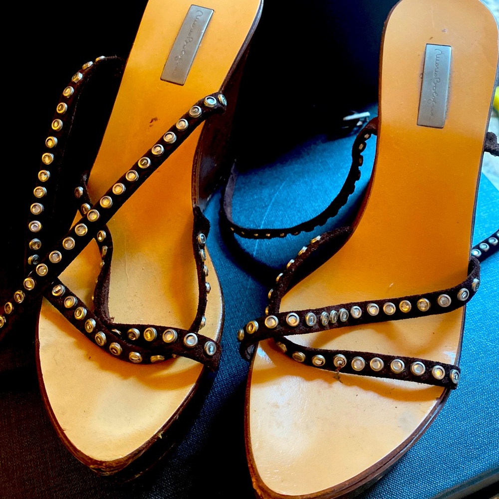 Sandals leader with Swarovski  , platform . Number is 38 Italian